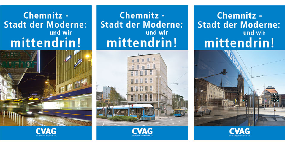 Posterdesign für die CVAG Chemnitz Citylight-Poster Design und Grafik