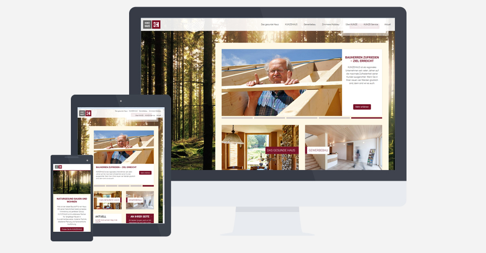 Moderne Webseite im Responsive Design