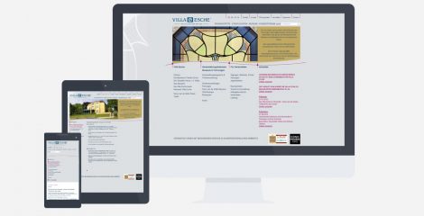 Webseite Villa Esche mit Responsive Design