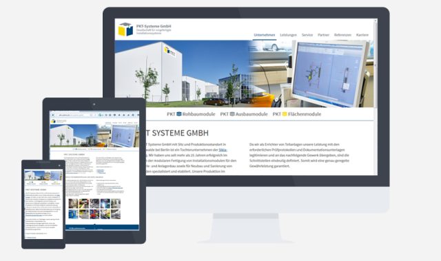 responsive Unternehmenswebseite PKT-Systeme