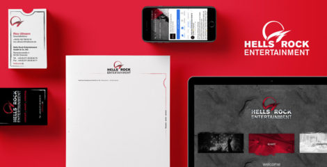 Hells Rock Entertainment Corporate Design Corporate Design & Marketingstrategieentwicklung aus Chemnitz für Hells Rock Entertainment
