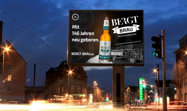 Gestaltung digitale Außenwerbung BERGT BRÄU