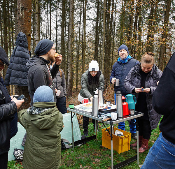 Essenstand im Wald